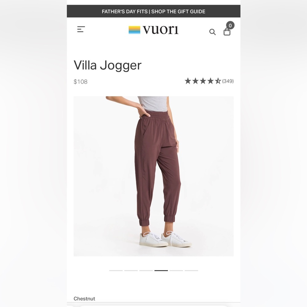 Vuori villa jogger xs chestnut